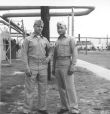 Corporal Frank Stolz (rt.) on Okinawa, ca. 1963 with LCpl friend.