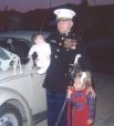Major Frank Stolz in CA with daughters Keisha and infant Erika, 1974. Erika is now a lawyer and her sister a business executive.