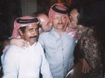 Frank Stolz clowning it up with ARAMCO buddies in Arabia.